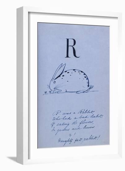 Nonsense Alphabet - R, 1860-Edward Lear-Framed Giclee Print