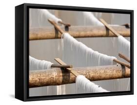 Noodles Drying in the Sun, Hsipaw, Myanmar-Jay Sturdevant-Framed Stretched Canvas