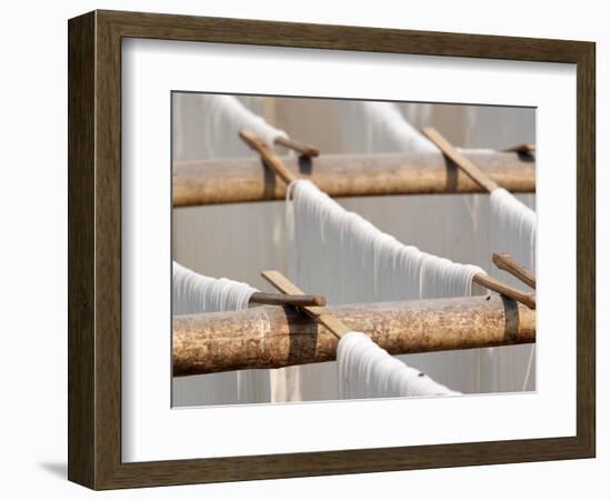 Noodles Drying in the Sun, Hsipaw, Myanmar-Jay Sturdevant-Framed Photographic Print