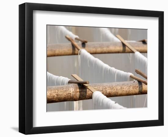Noodles Drying in the Sun, Hsipaw, Myanmar-Jay Sturdevant-Framed Photographic Print