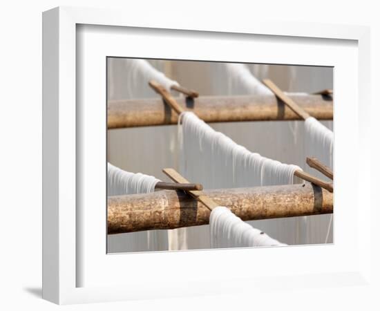 Noodles Drying in the Sun, Hsipaw, Myanmar-Jay Sturdevant-Framed Photographic Print