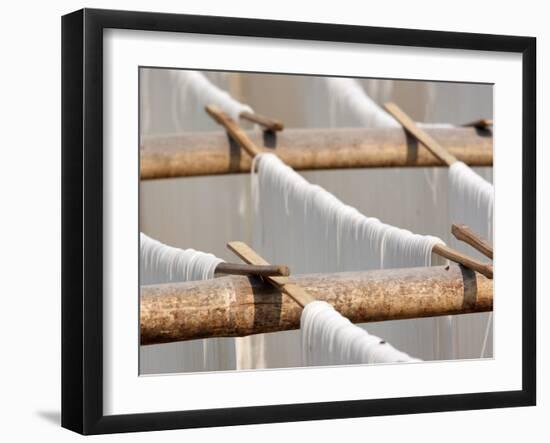 Noodles Drying in the Sun, Hsipaw, Myanmar-Jay Sturdevant-Framed Photographic Print