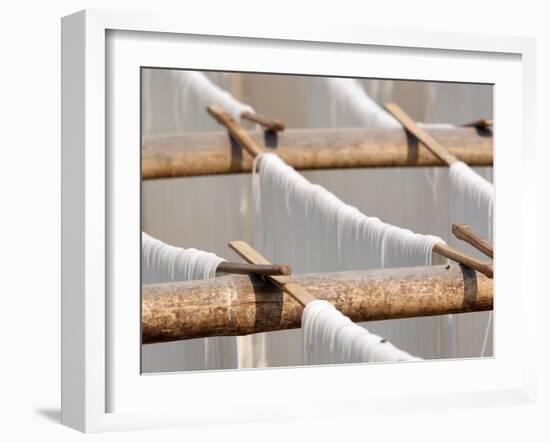 Noodles Drying in the Sun, Hsipaw, Myanmar-Jay Sturdevant-Framed Photographic Print