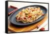 Noodles with Seafood. Japanese Cuisine-Gresei-Framed Stretched Canvas