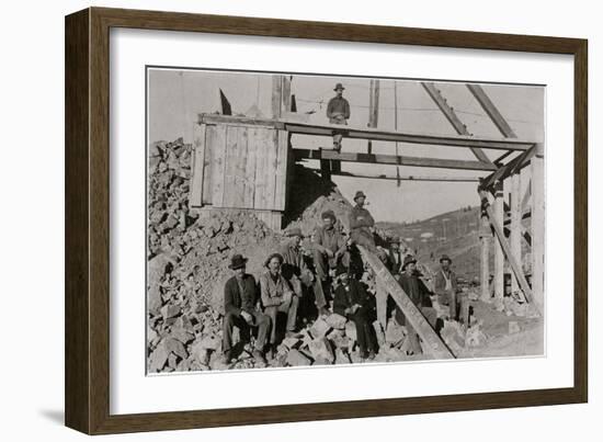 Noon Break For Miners At Cripple Creek-F. Jay Haynes-Framed Art Print