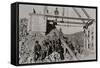 Noon Break For Miners At Cripple Creek-F. Jay Haynes-Framed Stretched Canvas