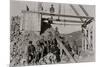 Noon Break For Miners At Cripple Creek-F. Jay Haynes-Mounted Art Print