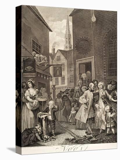 Noon, from the Series "Four Times of Day", 1738-William Hogarth-Stretched Canvas