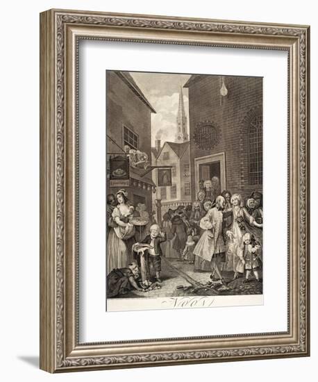 Noon, from the Series "Four Times of Day", 1738-William Hogarth-Framed Giclee Print