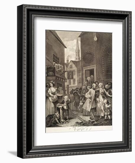 Noon, from the Series "Four Times of Day", 1738-William Hogarth-Framed Giclee Print