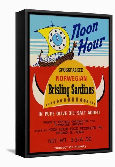 Noon Hour Brisling Sardines-null-Framed Stretched Canvas