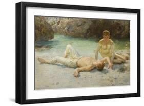 Noonday Heat, 1902-3-Henry Scott Tuke-Framed Giclee Print