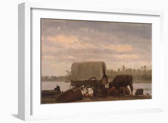 Nooning on the Platte, C.1859-Albert Bierstadt-Framed Giclee Print