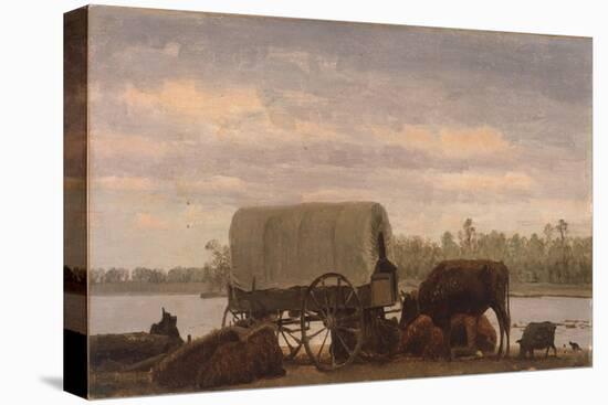 Nooning on the Platte, C.1859-Albert Bierstadt-Stretched Canvas