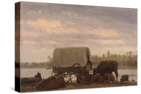 Nooning on the Platte, C.1859-Albert Bierstadt-Stretched Canvas