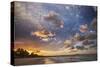 Noosa Beach and the Tasman Sea at Sunset, Noosa Heads, Queensland, Australia.-Cahir Davitt-Stretched Canvas