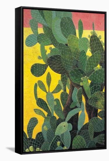 Nopal Cactus in Teotihuacan, 2001-Pedro Diego Alvarado-Framed Stretched Canvas