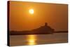 Nora Sunrise over Harbour, Near Pula, Cagliari Province, Sardinia, Italy, Mediterranean, Europe-John Miller-Stretched Canvas