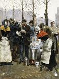 Soup for the Masses on a Winter Day, Paris, 1881-Norbert Goeneutte-Framed Giclee Print