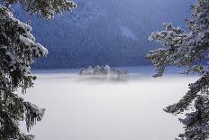 fog over frozen lake-Norbert Maier-Photographic Print