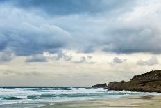 Blue Sky over Calm Sea-Norbert Schaefer-Framed Stretched Canvas