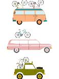 Cars Transporting Bicycles-Norbert Sobolewski-Laminated Art Print