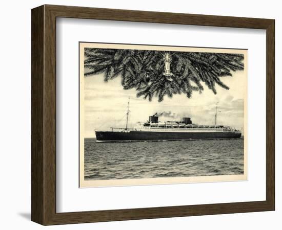 Norddeutscher Lloyd Bremen, Dampfer Bremen, Kerze-null-Framed Giclee Print