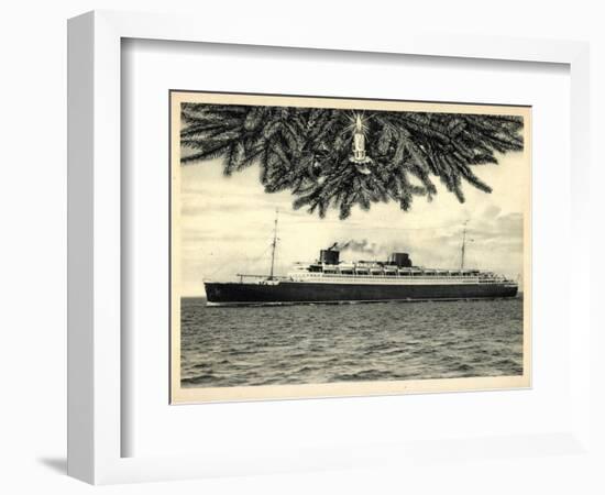 Norddeutscher Lloyd Bremen, Dampfer Bremen, Kerze-null-Framed Giclee Print