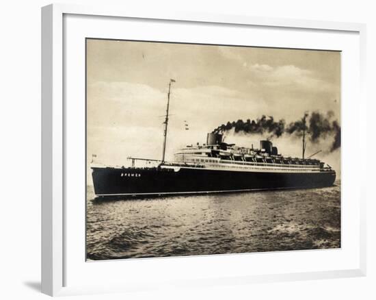 Norddeutscher Lloyd Bremen, Dampfer Bremen-null-Framed Giclee Print