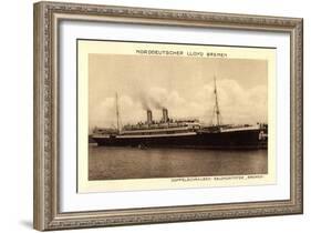 Norddeutscher Lloyd Bremen, Dampfer Bremen-null-Framed Giclee Print