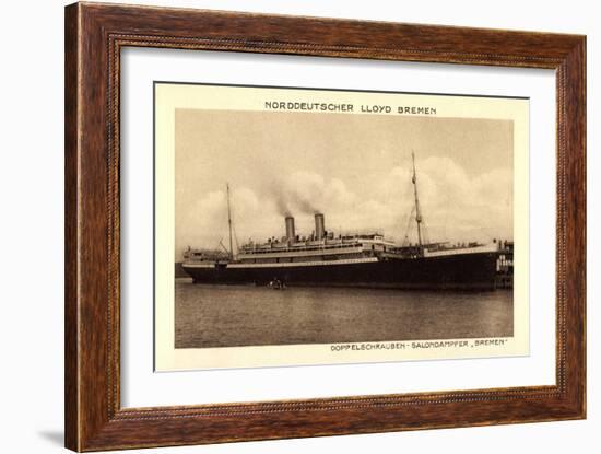 Norddeutscher Lloyd Bremen, Dampfer Bremen-null-Framed Giclee Print