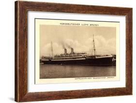 Norddeutscher Lloyd Bremen, Dampfer Bremen-null-Framed Giclee Print