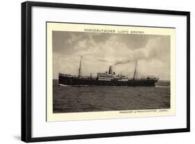 Norddeutscher Lloyd Bremen, Dampfer Cassel-null-Framed Giclee Print