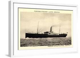 Norddeutscher Lloyd Bremen, Dampfer Chemnitz-null-Framed Giclee Print