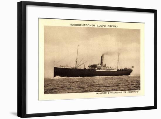 Norddeutscher Lloyd Bremen, Dampfer Chemnitz-null-Framed Giclee Print