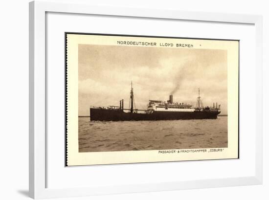 Norddeutscher Lloyd Bremen, Dampfer Coburg-null-Framed Giclee Print