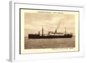 Norddeutscher Lloyd Bremen, Dampfer Coburg-null-Framed Giclee Print