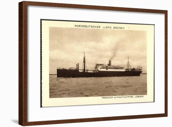 Norddeutscher Lloyd Bremen, Dampfer Coburg-null-Framed Giclee Print