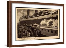 Norddeutscher Lloyd Bremen, Dampfer Columbus, Bahn-null-Framed Giclee Print