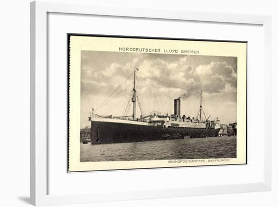 Norddeutscher Lloyd Bremen, Dampfer Derfflinger-null-Framed Giclee Print