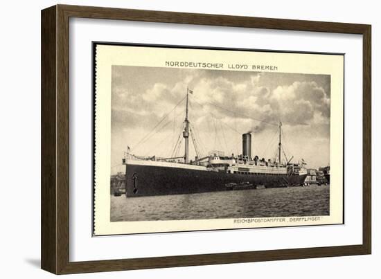 Norddeutscher Lloyd Bremen, Dampfer Derfflinger-null-Framed Giclee Print