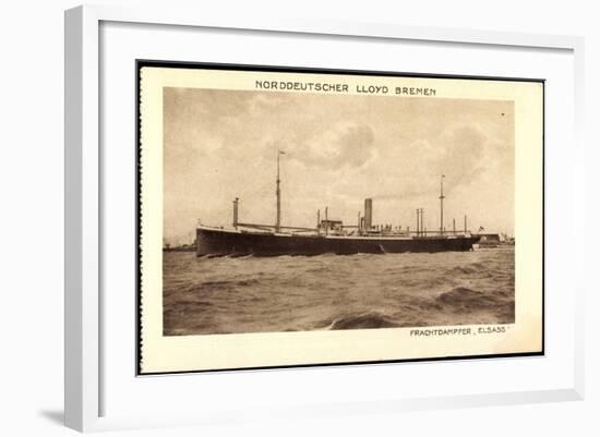 Norddeutscher Lloyd Bremen, Dampfer Elsass-null-Framed Giclee Print