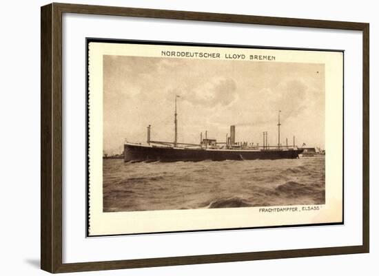 Norddeutscher Lloyd Bremen, Dampfer Elsass-null-Framed Giclee Print