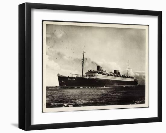 Norddeutscher Lloyd Bremen, Dampfer Europa-null-Framed Giclee Print