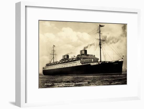 Norddeutscher Lloyd Bremen, Dampfer Europa-null-Framed Giclee Print