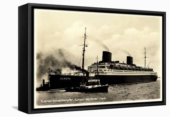 Norddeutscher Lloyd Bremen, Dampfer Europa-null-Framed Stretched Canvas