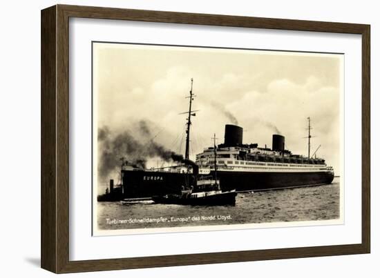 Norddeutscher Lloyd Bremen, Dampfer Europa-null-Framed Giclee Print