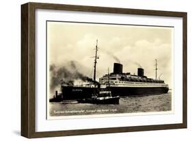 Norddeutscher Lloyd Bremen, Dampfer Europa-null-Framed Giclee Print