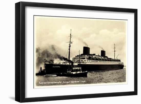 Norddeutscher Lloyd Bremen, Dampfer Europa-null-Framed Giclee Print