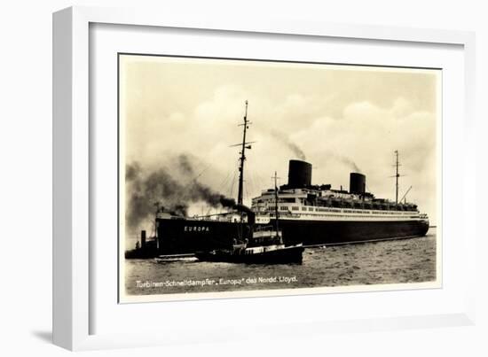 Norddeutscher Lloyd Bremen, Dampfer Europa-null-Framed Giclee Print